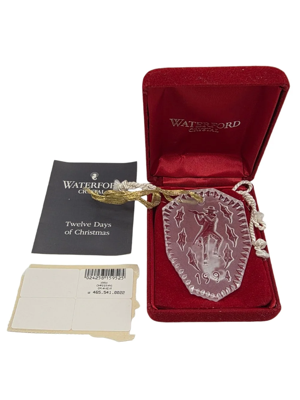 Waterford 1994 Crystal 12 Days of Christmas 11 Pipers Piping Christmas Ornament